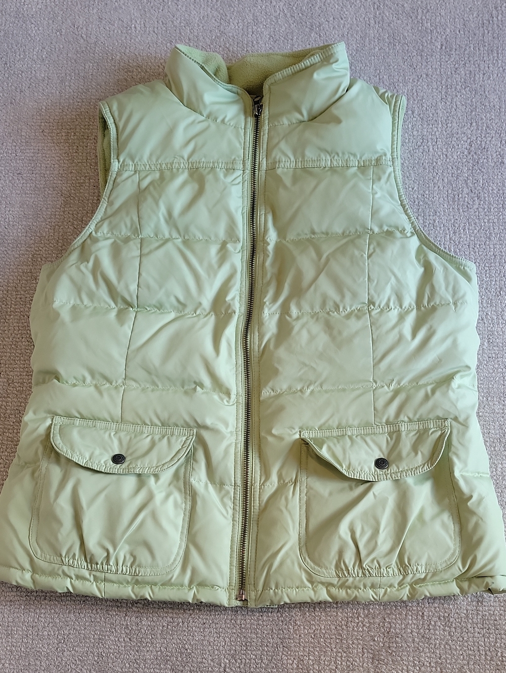 LOFT Mint Green Quilted Vest